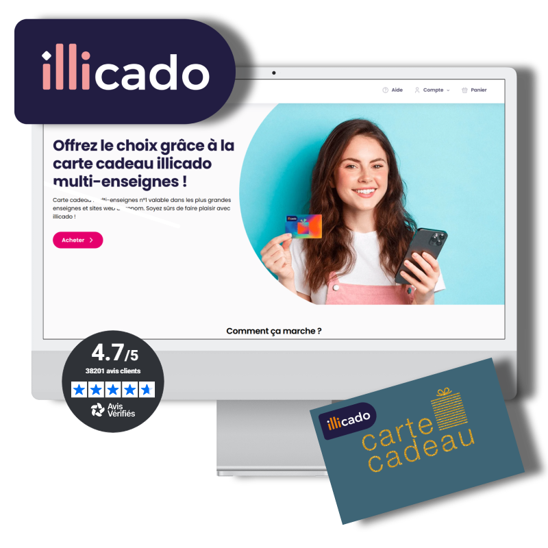 Carte cadeau Illicado avec Basic-Site. Creer un site web avec votre  agence web bas-Rhin situé en Alsace. 70€ offert !